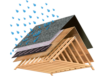 seal your roof with self sealing water barrier to protect your roof sheathing from moisture
